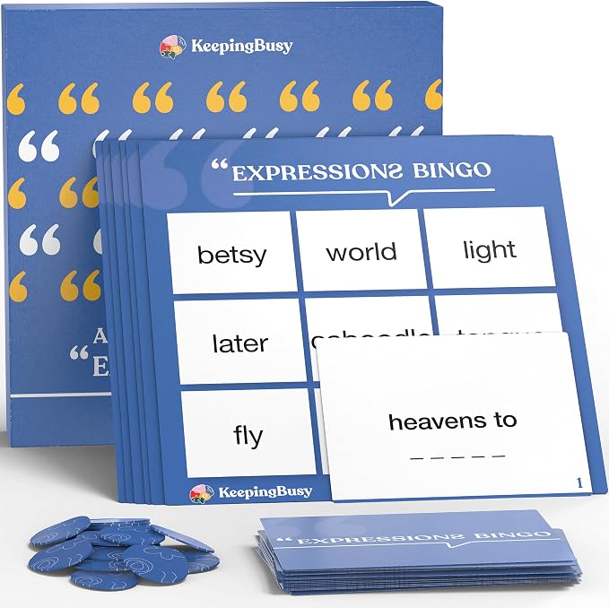 Keeping Busy Expressions Bingo Dementia Activities for Seniors | Alzheimer Products for Elderly Patients | Fun Memory Game Toy & Cognitive Brain Puzzle for Senior Citizens w/Memory Loss or Alzheimers