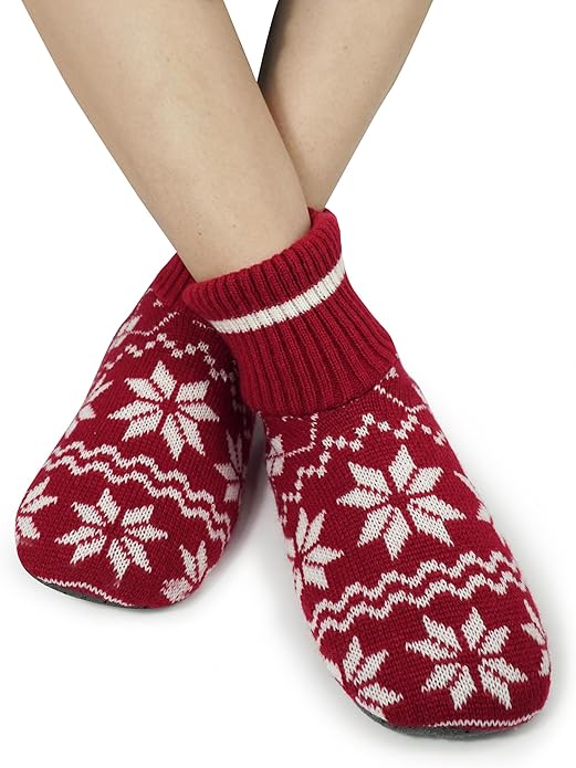 BenSorts Fuzzy Slipper Socks for Women Non Slip House Socks with Grips Gifts