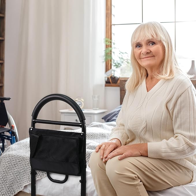 Vaunn ASTM Safety Approved Bed Rail: Adjustable Safety Assist Rail for Elderly, Adults, Seniors - Guard Rail for Single, Twin, Ful and Queen Beds