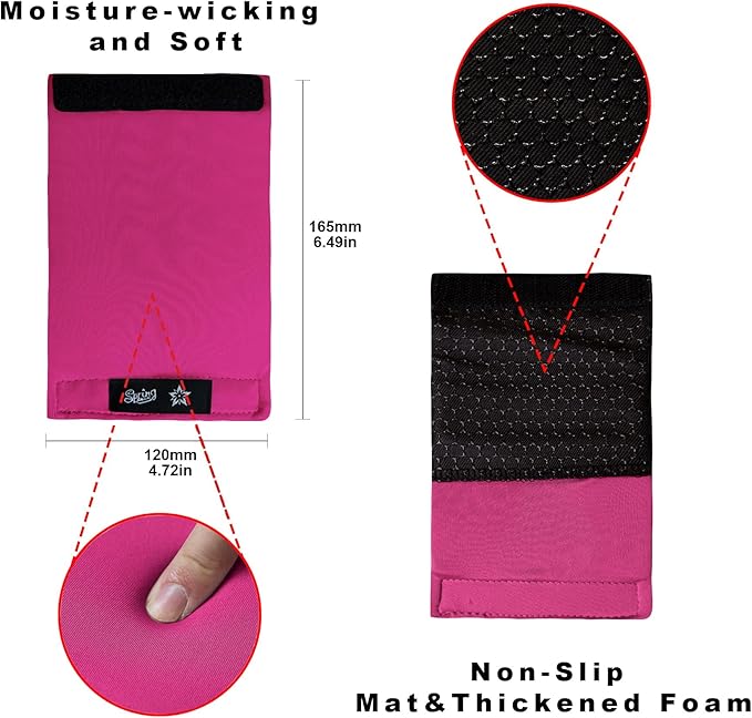 Universal Walker Hand Grip Padded Covers Non-Slip Cushion Foam for Folding Wheelchair Rollator Crutch Handle Pads 2-Pack Red