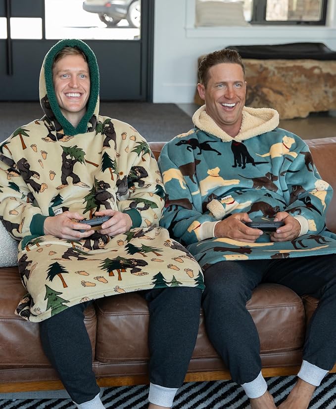 LazyOne Oversized Blanket Hoodie, Oversized Hoodies for Women and Men, One Size Fits All Wearable Blankets