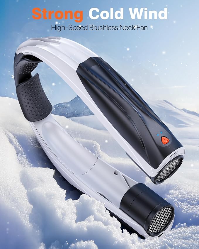 Portable Neck Fan, 6000mAh Personal Fan, 360° Cooling Rechargeable Wearable Fan, 6 Speeds Adjustable Hands-Free Fans for Travel, Outdoor, Office, Ideal Summer Gifts