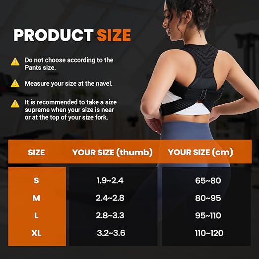 Posture Corrector for Men and Women, Breathable Back Brace, Lumbar Support, Super Lightweight Posture, Neck, Shoulders and Back, Straight Shoulders (X-Large)