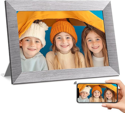 10.1 Inch Digital Picture Frame,32GB WiFi Digital Photo Frame 1280x800 HD IPS Touchscreen, Easy Setup for Photo & Video Sharing via Free App