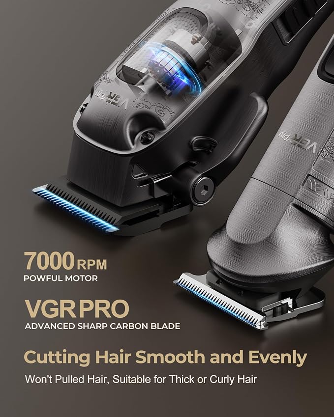 Hair Clippers for Men Professional, Cordless Hair Clippers for Hair Cutting, Mens Clippers and Trimmers Set, Electric Hair Trimmer for Men with Package Box | 7000RPM Grooming Kit with EVA Case, LED display, 14 Guide Combs (including Right & Left Ear Ta...