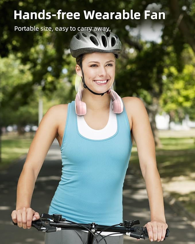 Koonie Neck Fan Rechargeable 5 Speeds, Portable Personal Fan, Hands Free Bladeless Fan, Battery Operated Wearable Fan Adjustable, Screen Design, 4-12 Hours, Cooling Fan For Travel, Outdoor, Indoor
