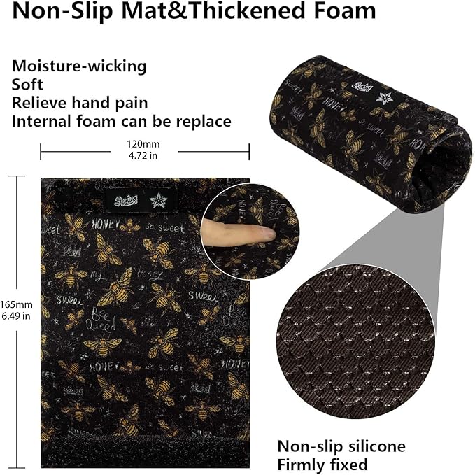 Universal Walker Hand Grip Padded Covers Non-Slip Cushion Foam for Folding Wheelchair Rollator Crutch Handle Pads 2-Pack