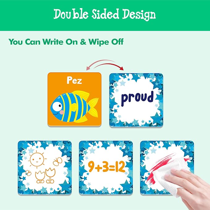 Hebayy Spanish Memory Matching Game, 72 PCS First Words Matching Cards for Toddlers, 36 Pairs Memory Cards Educational Toys Preschool Spanish Learning Activities for 4 5 6 Years Old