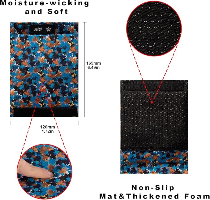 SPRING SEAON Universal Walker Hand Grip Padded Covers Non-Slip Cushion Foam for Folding Wheelchair Rollator Crutch Handle Pads 2-Pack