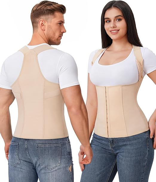 YERKOAD Back Brace for Women Breathable Back Straightener Posture Corrector | Full Back Support Posture Corrector Adjustable Waist Trainer Full Back Pain Relief Brace for Working, Exercising