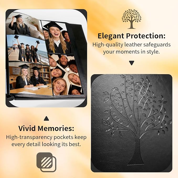 Photo Album 4x6 600 Pockets Photos, Large Capacity Leather Cover Photo Book | Slip-In Horizontal & Vertical Pockets Acid-Free Waterproof Picture Albums Great for Family Baby Wedding Holiday & Anniversary