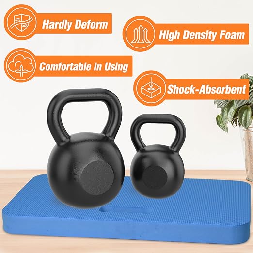 Gardzen 3-Pack Extra Thick Garden Kneeling Pad | EVA Foam Kneeler Pad for Gardening, Baby Bath, Yoga, Pilates, Exercise, 18" x 11" x 1.5", Blue