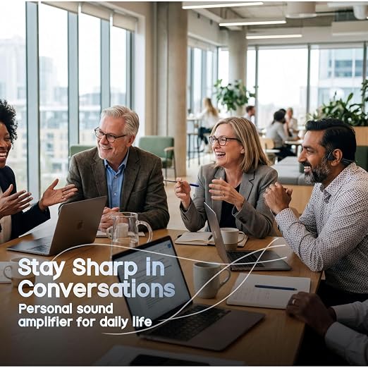CORE Bone Conduction Sound Amplifier – Open-Ear Personal Listening Wearable for Clearer Conversations