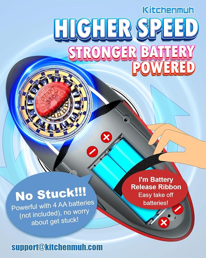 One Touch Electric Can Opener Fits All Can Sizes for Seniors with Arthritis, Battery Operated Can Opener with Smooth Edge, Food Safe Kitchen Gadgets Automatic Can Opener for Kitchen