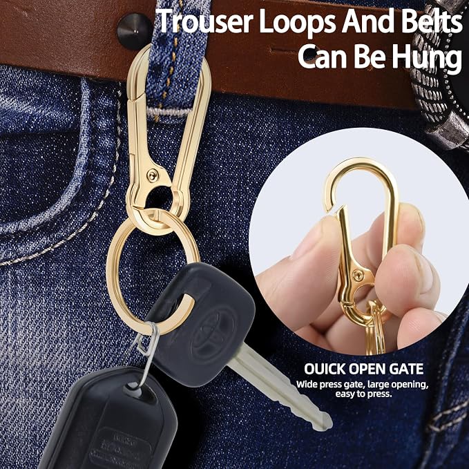 2 Pcs Metal Keyring Chain Ring Holder Keys Organizer for Home Car Keys, Key Finder, Car Keychain