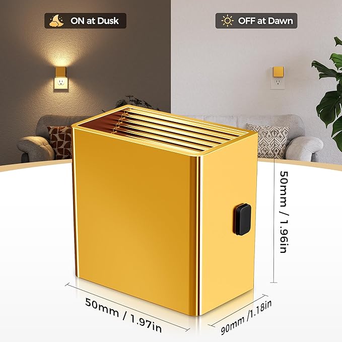DORESshop LED Night Lights Plug into Wall [2 Pack], Plug in Nightlight, 3 Level Brightness Adjustable Night Light, Dusk to Dawn Sensor, Nightlights for Adults, Bedroom, Bathroom, Hallway, 3000K