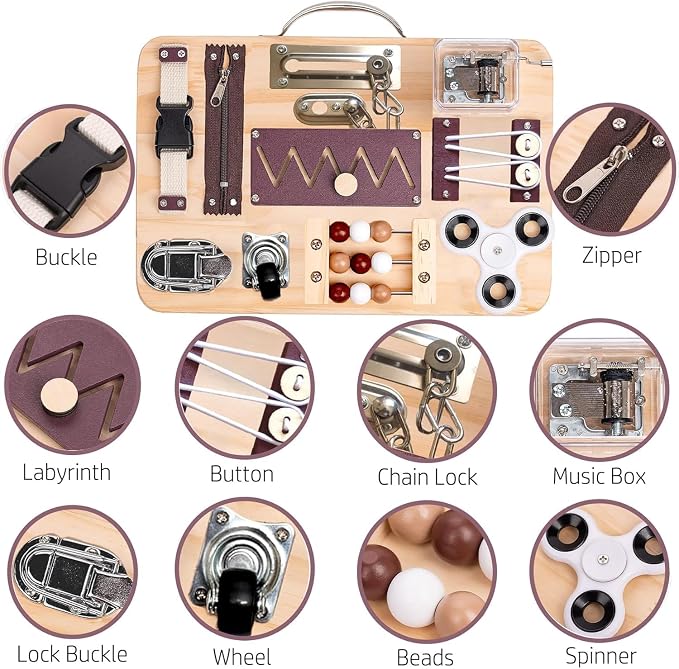 Dementia Activities for Seniors,Fidget Busy Board for Adults with Dementiam Activities for Seniors,Memory Games for Autism Adult,Assistance Products Elderly Patients, Gift Toys for Alzheimers Autism