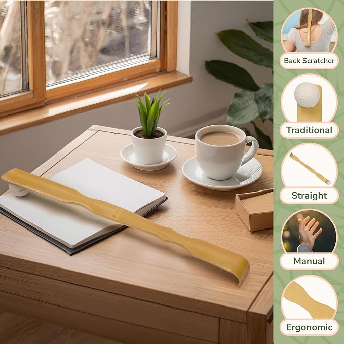 BambooMN 17 Inch Bamboo Wooden Back Scratchers Bongers for Itchy Stress Relief, 200 Units