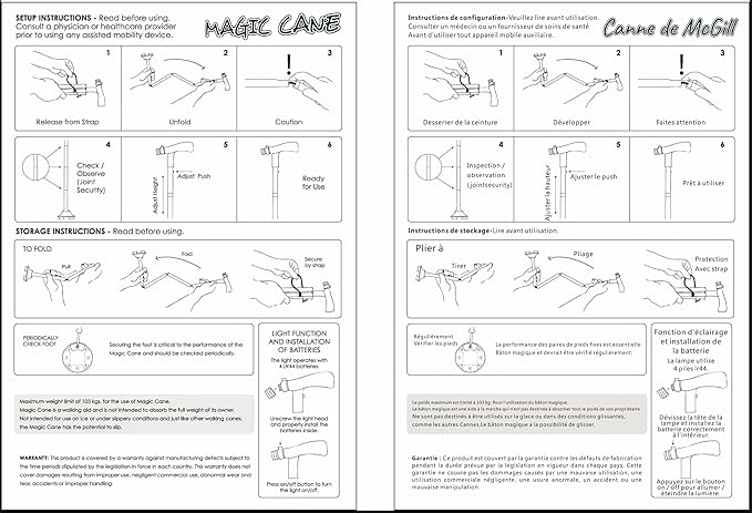 Folding Cane with Led Light, Adjustable Canes for Men and Women, Walking Stick for Elderly with Cushion Handle and Pivoting Quad Base for Hiking Mountain Climbing Backpacker…