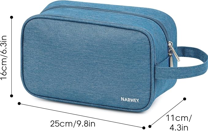 Narwey Travel Toiletry Bag for Women Traveling Dopp Kit Men Travel Bag for Toiletries Cosmetic Bag Makeup Bag Medicine Bag for Traveling (Navy Blue)