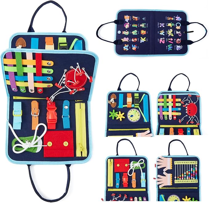 Fidget Blanket for Adults with Dementia, Alzheimer’s Activities for Seniors, Fidget Tools for Adults with Dementia, Dementia Therapy Aid Fidget Blanket, Elderly Gifts