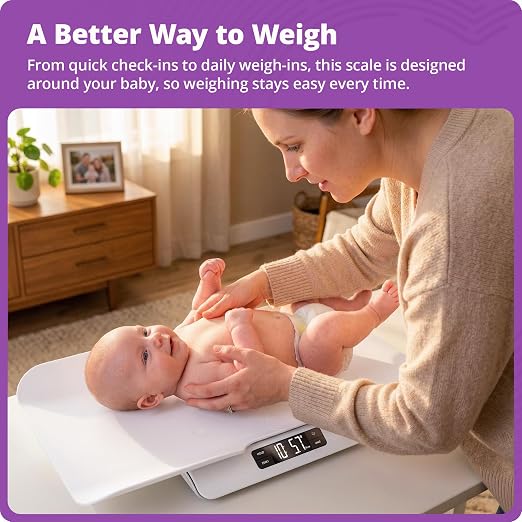 Greater Goods Smart Baby Scale – Bluetooth Digital Infant Scale for Newborns & Toddlers, Automatically Track Growth in gG Baby App, Accurate Even with Movement, 0.1 oz Precision Sensor, 66 lb Capacity