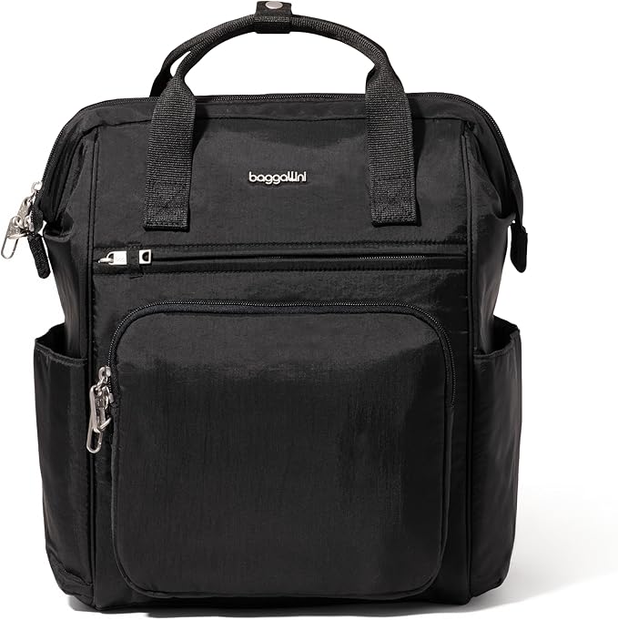 Baggallini Securtex Anti-Theft Windsor Backpack for Travel, Work & College, RFID & Locking Zipper, Up to 16" Laptop