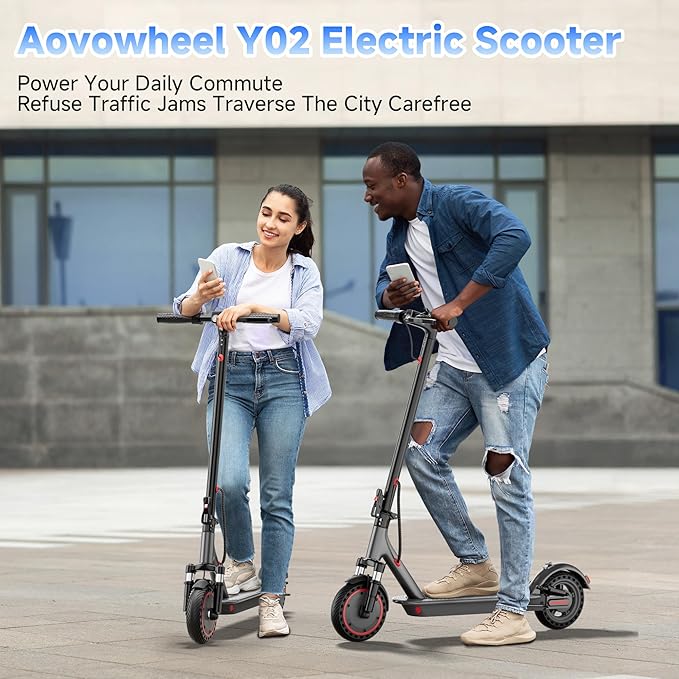 Electric Scooter for Adults, Folding E Scooter with 350W/500W Motor 16-24 Mph Top Speed, Max 15-60 Miles Long Range, 6.5''/8.5''/10''/14'' Solid Tires Commuting Scooters, Dual Brakes, APP