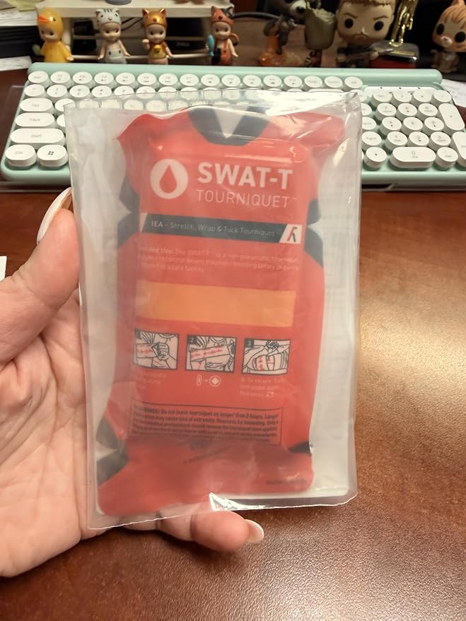 SWAT-T™ Tourniquet Orange by Safeguard Medical, Emergency First Aid Equipment for Massive Hemorrhage Control. Made in The USA