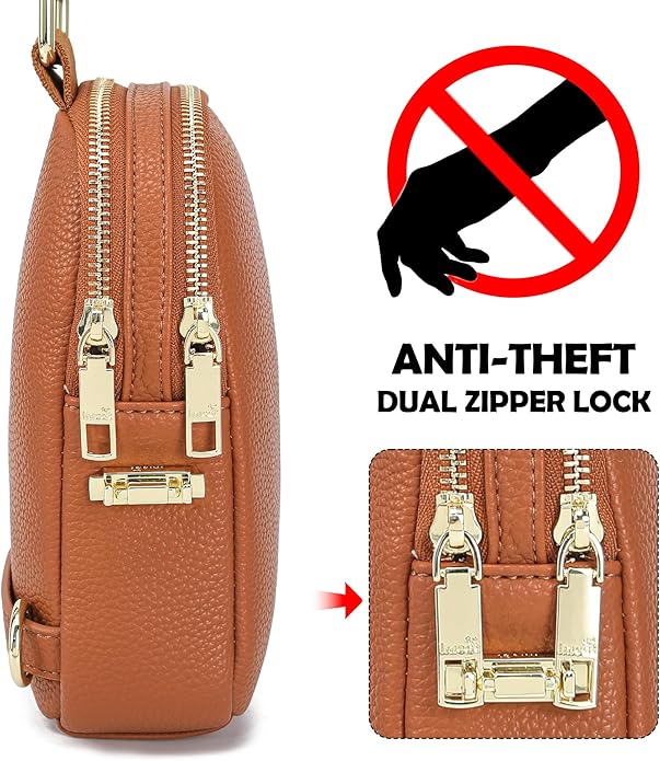 Lightweight Small Crossbody Sling Bag for Women | Mini Travel Purse,Multi-pocket with Card Slots,Durable Vegan Leather,Everyday Carry