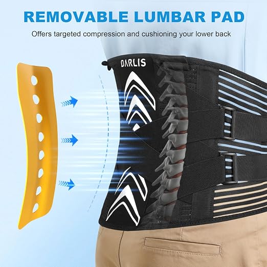 Advanced X-Back Support Back Brace for Lower Back Pain Relief, Lumbar Support Belt with Strong Velcro, Ultra Breathable Back Support Brace for Men and Women Herniated Disc, Sciatica, Arthritis S
