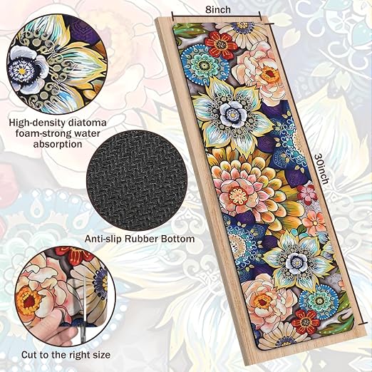 Non Slip Carpet Stair Treads for Wooden Steps Indoor, 1 Pack Stair Runners Covers Staircase Step Rugs Stair Mats for Kids Elders and Dog