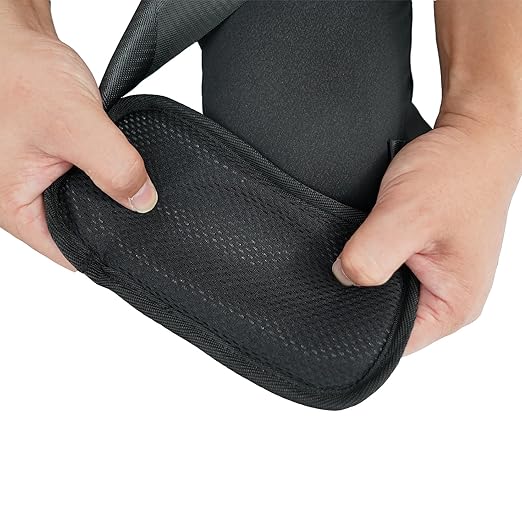 Melo Support belt for better back whole day Lower Back Support Belt -Posture Correcting Harness & Relieve Sciatica, Keeps Back Straight While Seated, Suitable in Office or At Home or Outdoors（Black）