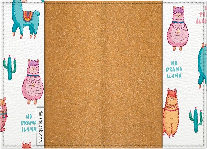 Passport Cover for Kids, Women and Men, Cute Travel Passport Holder (Lama Pattern)