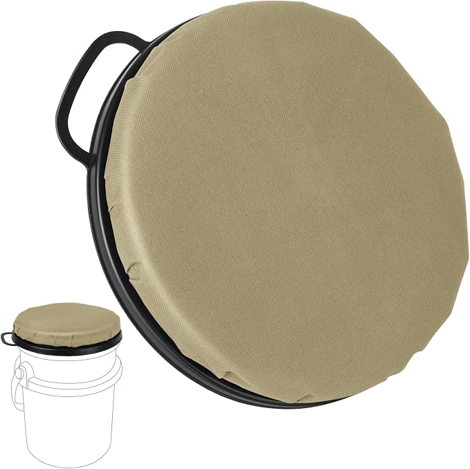 5 Gallon Bucket Seat for YETI Buckets Only, 360-Degree Swivel Bucket Lid Seats for YETI 5 Gallon Bucket, Seat Cushion for Fishing, Hunting, Car Washing,Baseball Training,Tool Organizer