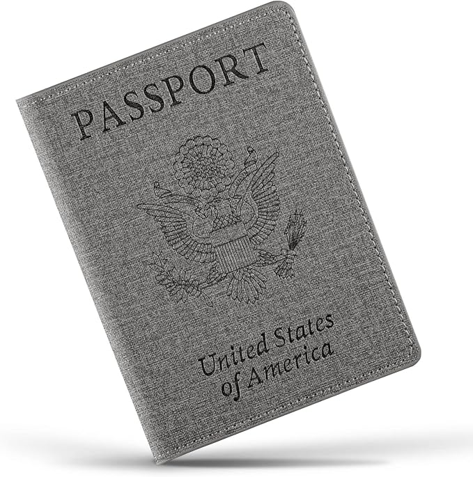 Vaccine Card Holder,Passport Cover (Gray)