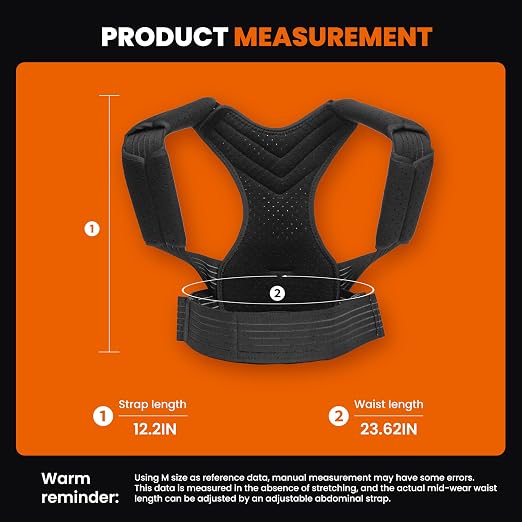 Posture Corrector for Men and Women, Breathable Back Brace, Lumbar Support, Super Lightweight Posture, Neck, Shoulders and Back, Straight Shoulders (Small)