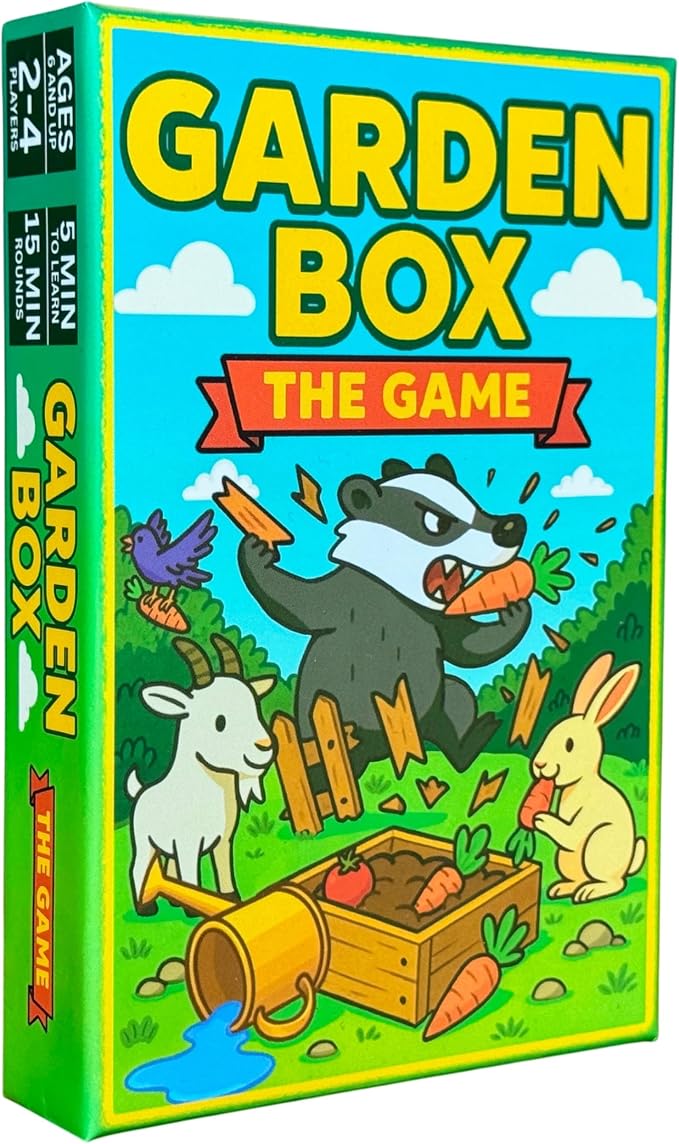 Garden Box: The Game – Cute Gardening Card Game for Family Game Night | Harvest Crops, Steal from Friends & Outsmart Mischievous Animals | 2-4 Players, Ages 6+, 15-Min Rounds