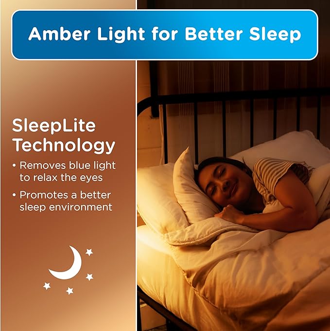 Enbrighten SleepLite Motion Sensor Night Lights Plug Into Wall Nightlight Amber Light Bathroom Bedroom Kitchen Nursery Kids Adults White