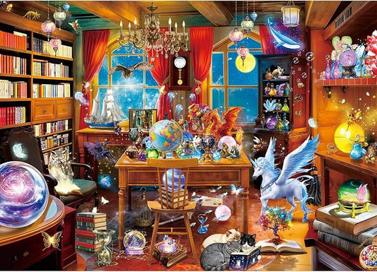1000 Piece Puzzles for Adults,Magic Laboratory Jigsaw Puzzle 1000 Pieces for Adults Seniors,Challenging Family Games Holiday Party Gifts -1:1 Poster Interlock Perfectly Letter on Back
