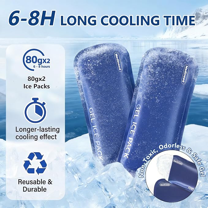 Portable Insulated Cooler Travel Case Fits 2 Zepbound Injector Pens, Tirzepatide Travel Case TSA Approved with 2PCS Reusable Ice Packs, EVA Medicine Organizer for Daily Use (Green,Big)