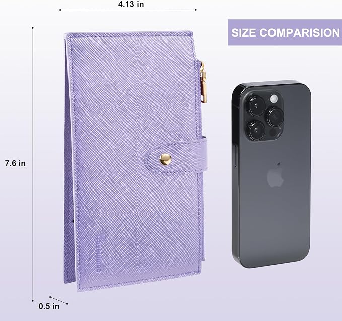 Travelambo RFID Wallet Women Large Size Bifold Multi Card Wallet Case with Zipper Pocke Credit Card Holder for Women