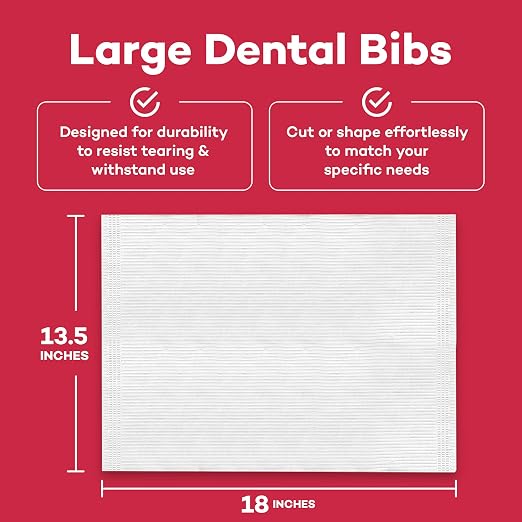 Dealmed Disposable 13.5" x 18" Dental Bibs, 2-Ply Tissue/Poly, Bulk Tattoo Bibs, Great for First Aid Kits and Medical Facilities (Purple, Case of 500)