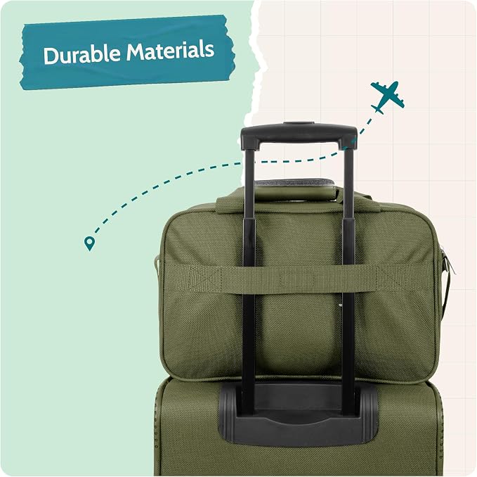 U.S. Traveler Rio 14" Travel Tote Bag, Lightweight 1200D Carry-On Bag for Women & Men