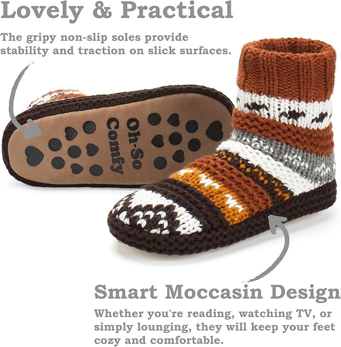 Warm Slipper Socks for Women, Winter Fuzzy House Shoes Indoor, Cozy Christmas Gifts Unique