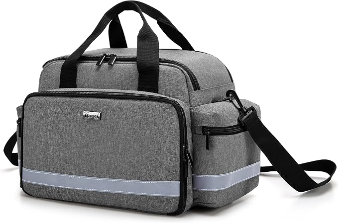 Trunab Home Health Nurse Bag Medical Bag Organizer with Handle | with Shoulder Strap for Home Visit, Travel, Nursing Student