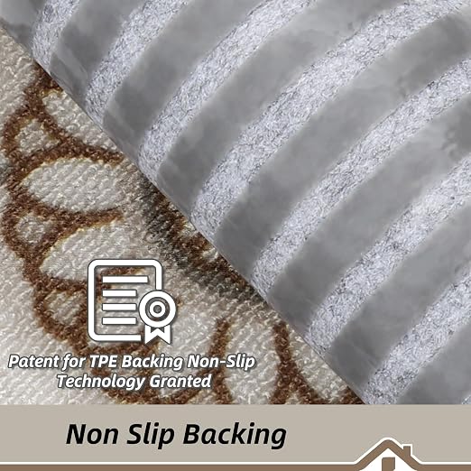 BEQHAUSE Stair Treads for Wooden Steps, 8"X30", 15pcs, Brown/Grey | Non-Slip Machine Washable Carpet Stair Treads, TPE Backing, 100% Polyester, Soft Indoor Stair Runner for Kids Elders and Pets