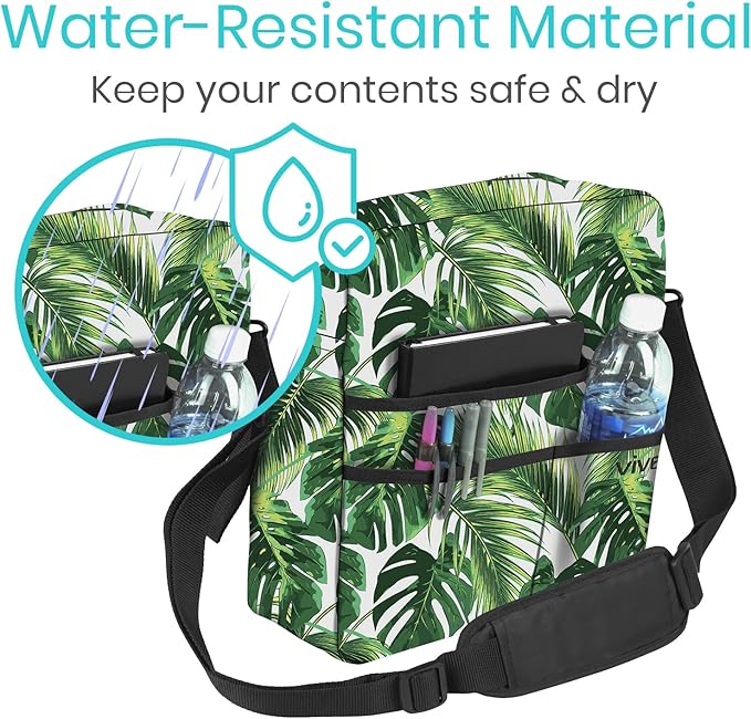 Vive Wheelchair Bag - Machine Washable, Double-Stitched, Water-Resistant Accessory Backpack for Rollators, Wheel Chairs, Walkers - Pouch with XL Pockets & Straps for Quick Installation