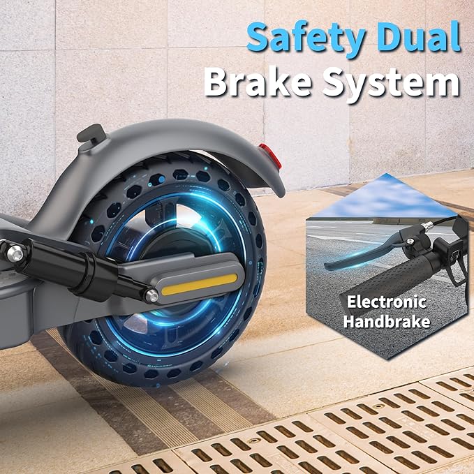 Electric Scooter, 10"/8.5" Solid Tire, 500W/350W Powerful Motor & 19/22 MPH Top Speed, 28/25/22/16 Miles Long Range, Folding E Scooter with Dual Braking for Teens and Adults