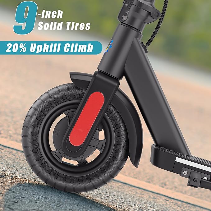 Caroma Electric Scooter with Seat Option,500/350W Motor Up to 25/20 Miles Range & 25/20 MPH Speed,9" Tires,Adjustable Electric Scooter for Adults,Foldable Commuting